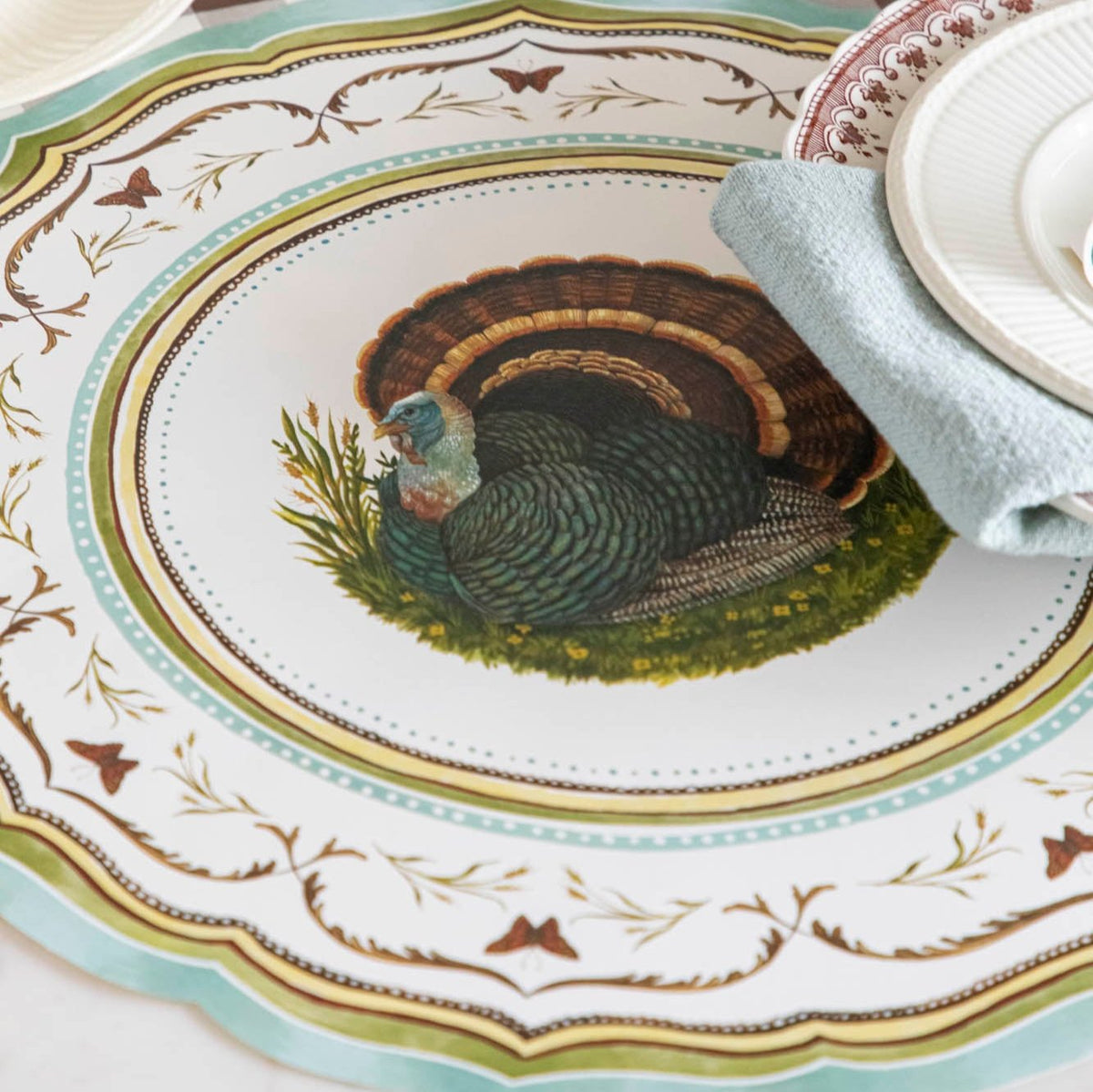 Die-Cut Heritage Turkey China Placemat