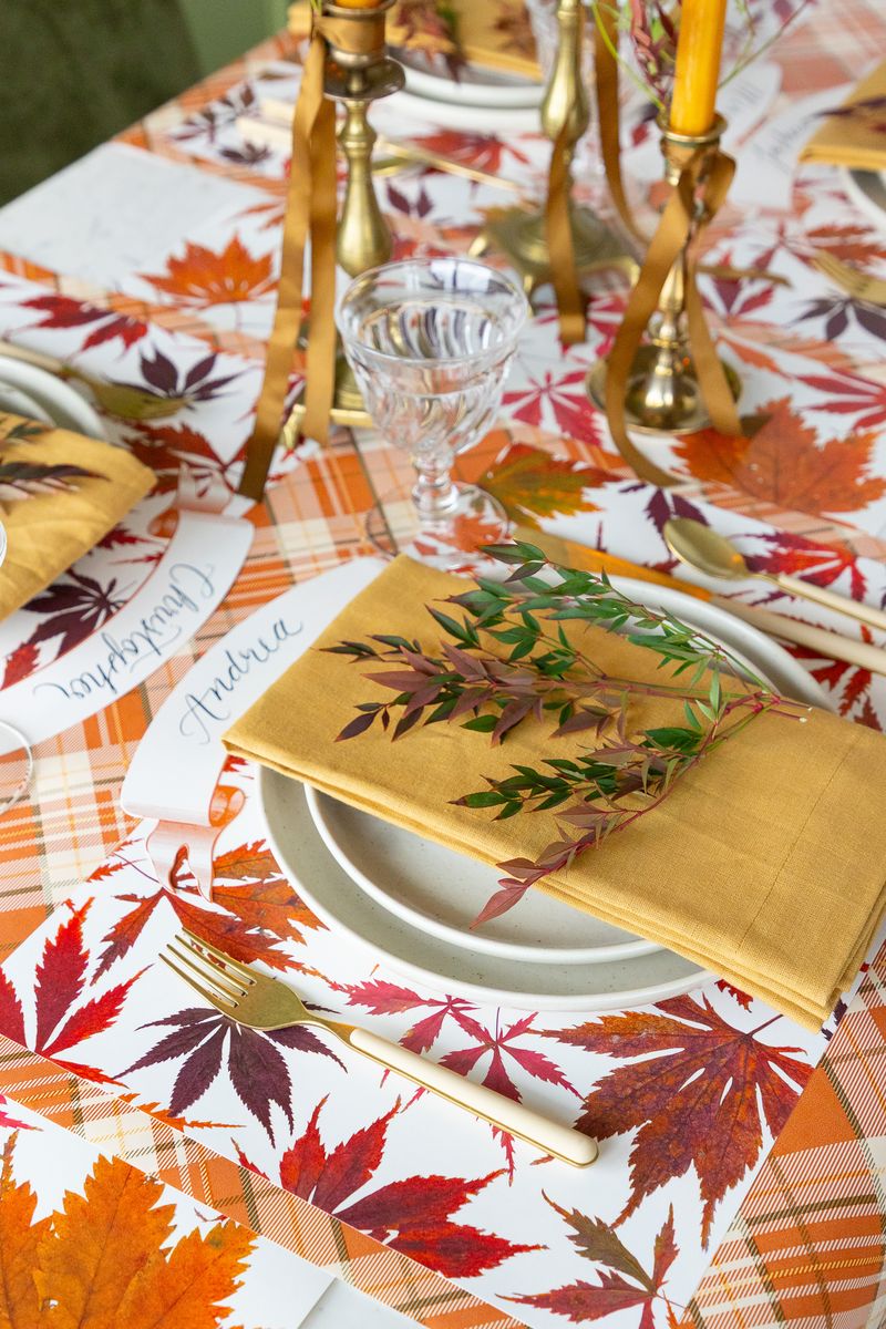 A fall themed tablescape. 