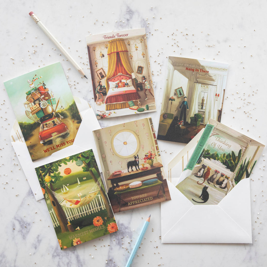 Janet Hill Well Wishes/Thinking of You Card Bundle