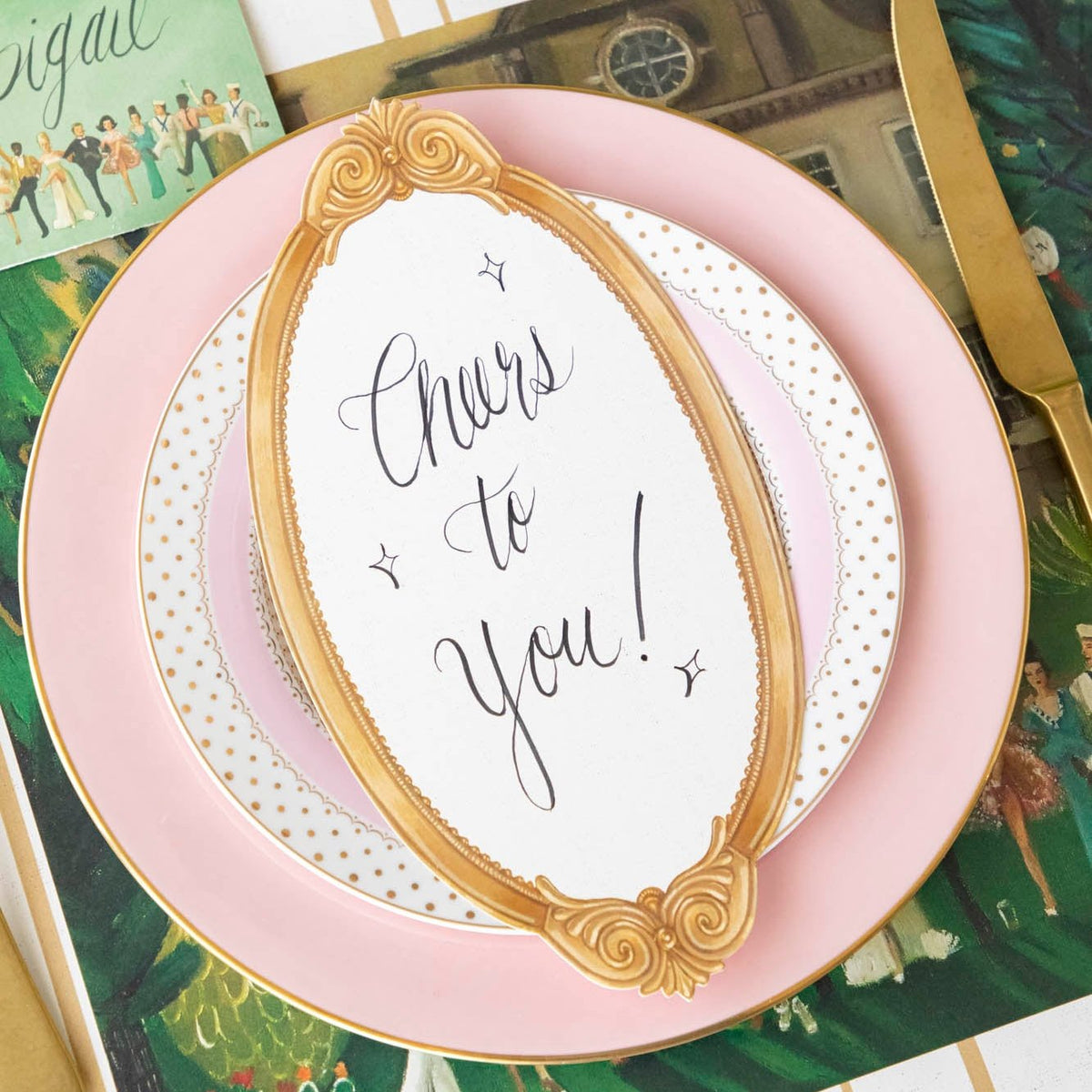 Table Card Frame Antique Gold Frame Table Card – Hester & Cook
