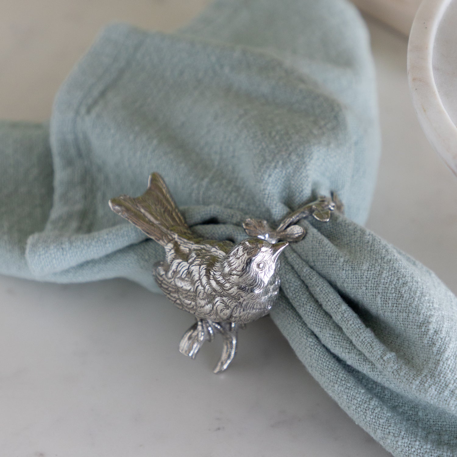 Pewter Song Bird Napkin Ring