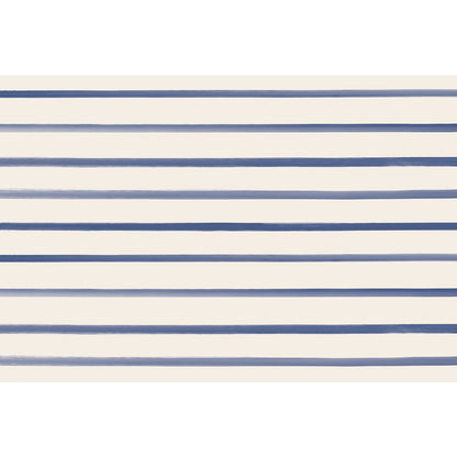 Evenly-spaced, horizontal blue lines painted on a white backgroud.