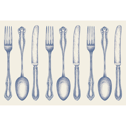 Vintage Blue Cutlery Placemat