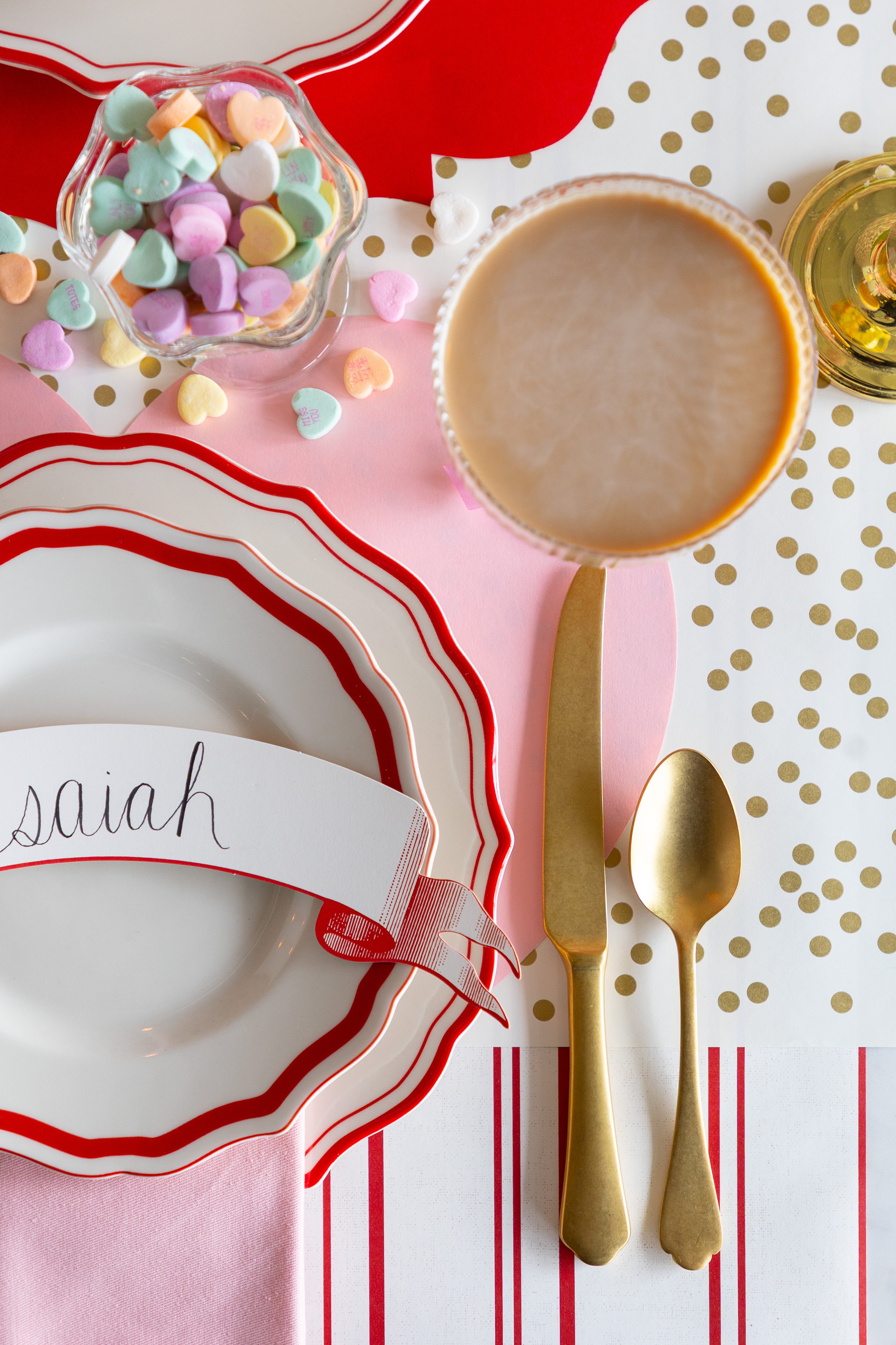 Die-cut Pink Heart Placemat – Hester & Cook