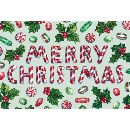 Qilery 60 Pcs Disposable Christmas Candy Placemats 12 Inch
