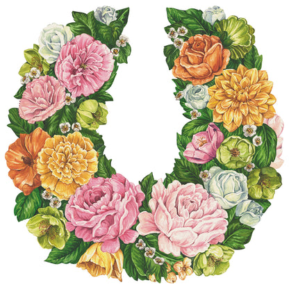 A Die-cut Derby Wreath Placemat made by Hester &amp; Cook.