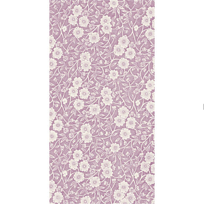 Beautiful Lilac Calico Napkins by Hester &amp; Cook, with a purple and white floral pattern on a white background.