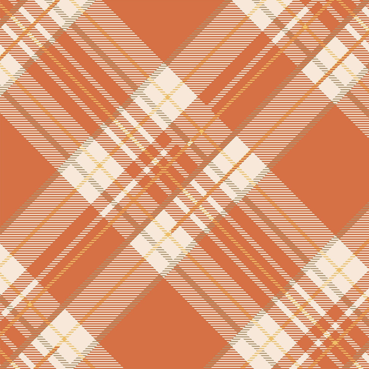 Orange Plaid Napkins