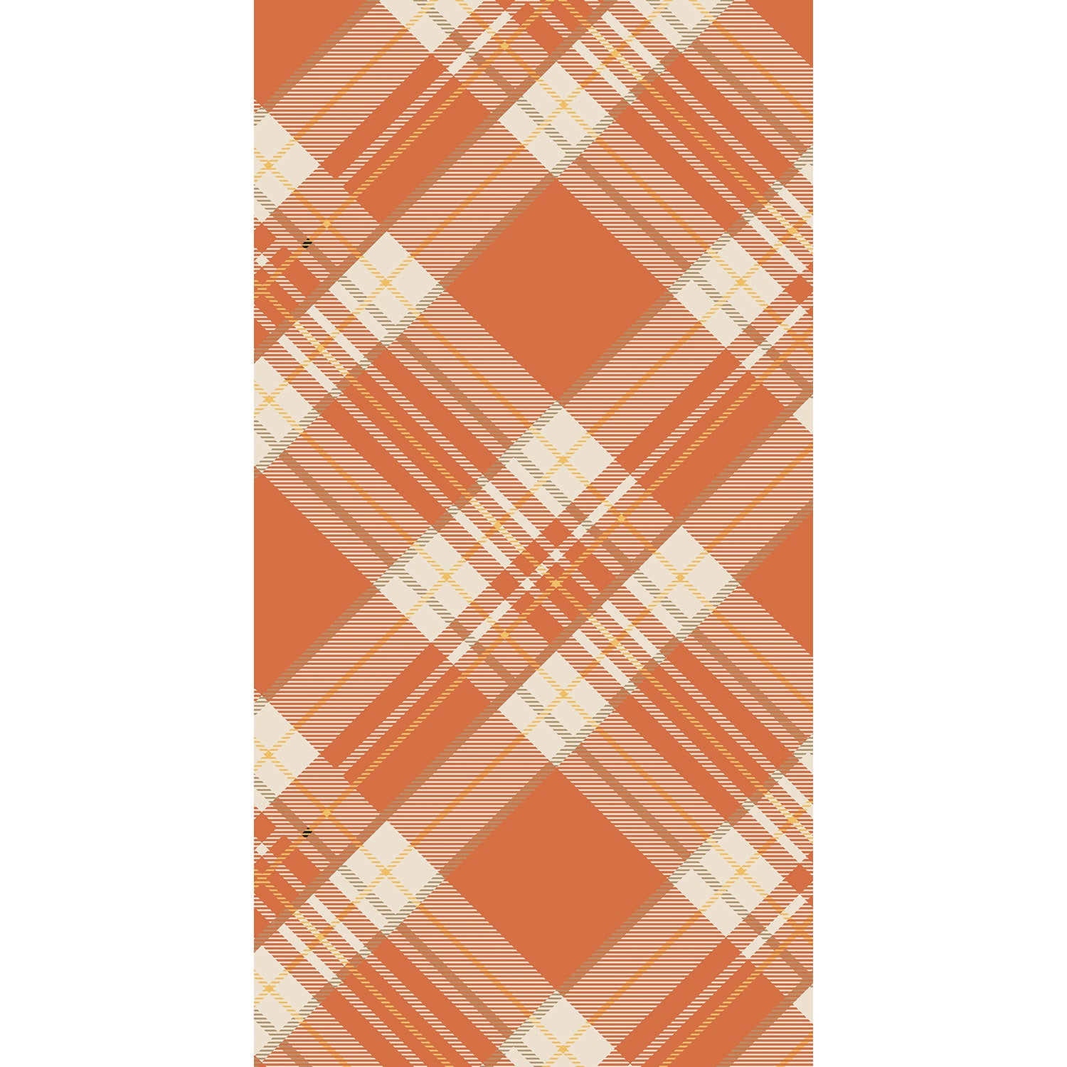 Orange Plaid Guest Napkins