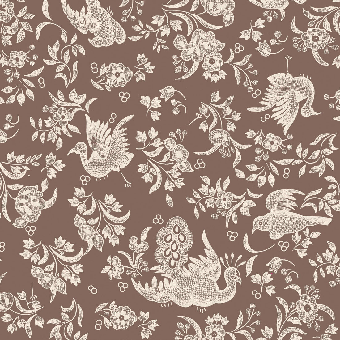 Brown Regal Peacock Cocktail Napkins