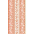 Pumpkin Burleigh Stripe Cocktail Napkin featuring pumpkin stripes with intricate Burleigh floral patterns on a cream background.