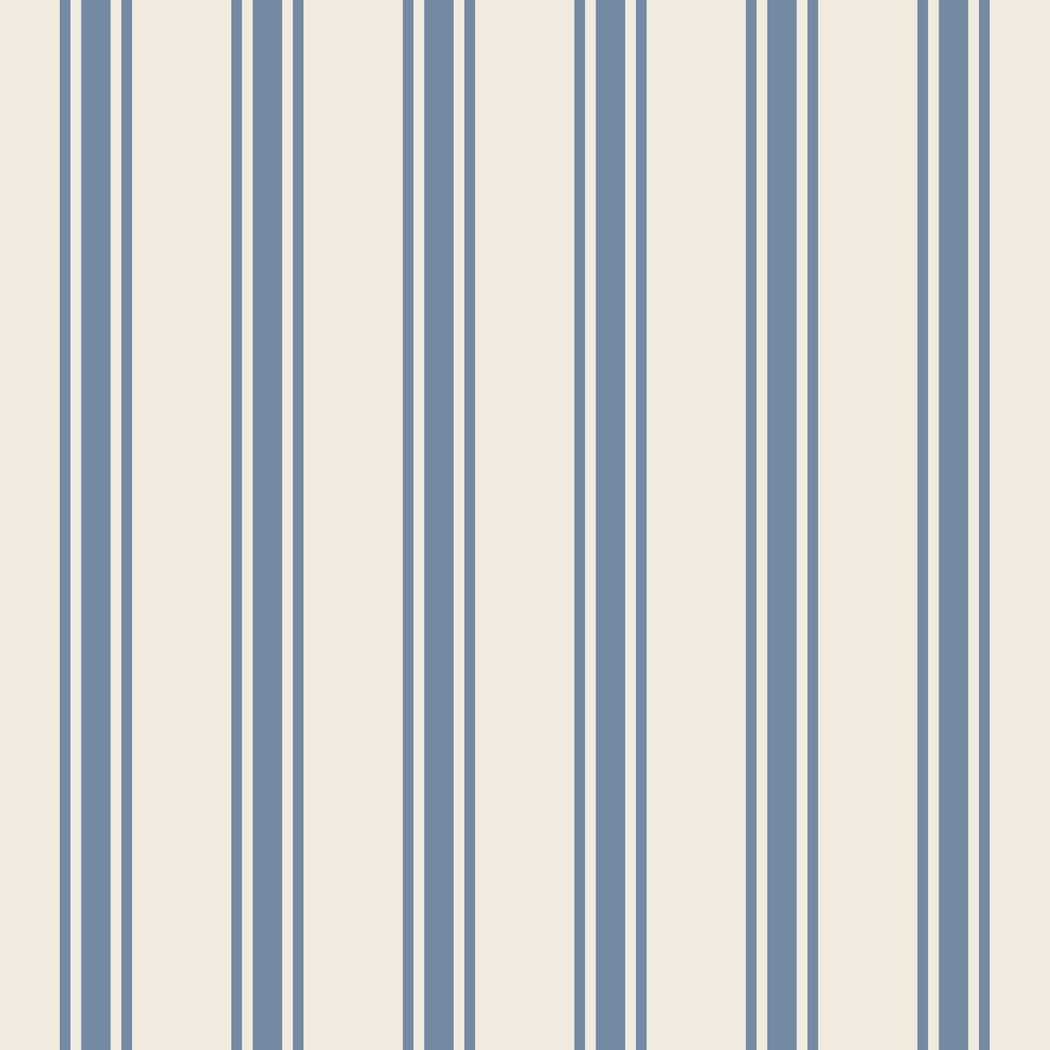 Pattern of blue vertical stripes on a beige background.
