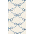 Pattern of blue bows on a cream background.