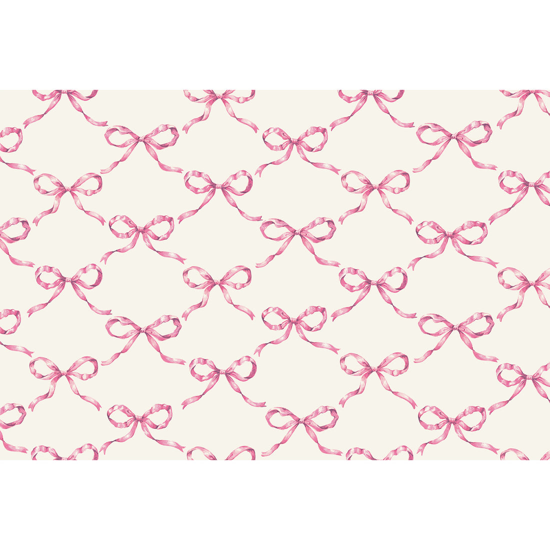 A Pink Bow Lattice Placemat from Hester &amp; Cook.