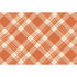 Rectangular Orange Plaid Placemat on a white background.