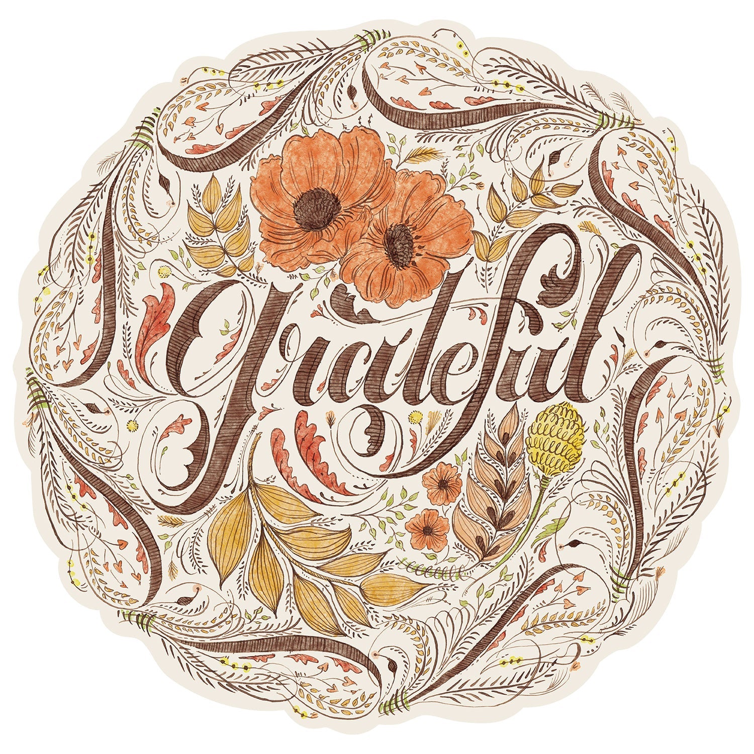 Die-cut Grateful Placemat