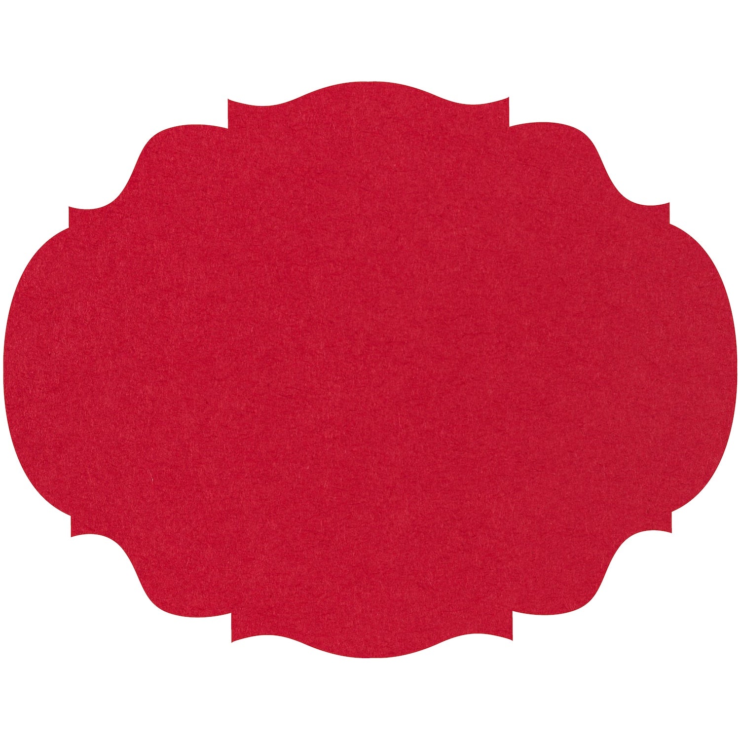 The Die-cut Red French Frame Placemat on a white background.