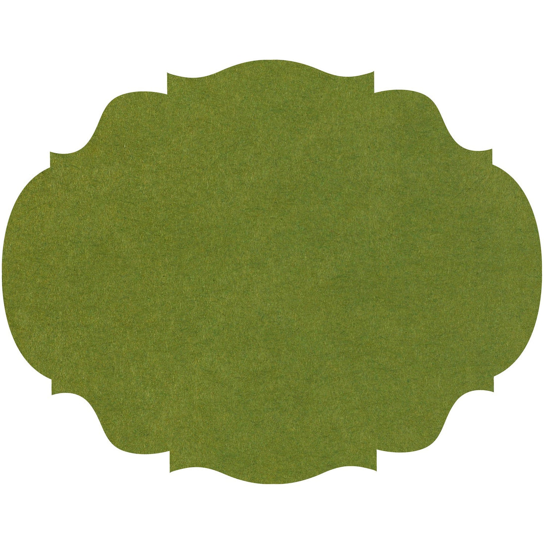 14&quot; x 18&quot; Die-cut green french frame placemat on white background.