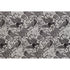 Raven Toile Placemat by Hester & Cook featuring a black toile pattern with metallic silver of Ravens, spiderwebs and flowers on a silver background.