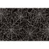 Spiderweb Placemat by Hester & Cook featuring an overlapping spiderweb pattern in silver with a black background.