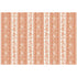 Pumpkin Burleigh Stripe Placemat featuring pumpkin tripes with the Burleigh Calico design and Regal Peacock design in the cream stripes.