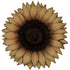 Die-cut Vintage Sunflower Placemat featuring an illustration of a sunflower in autumn hues.