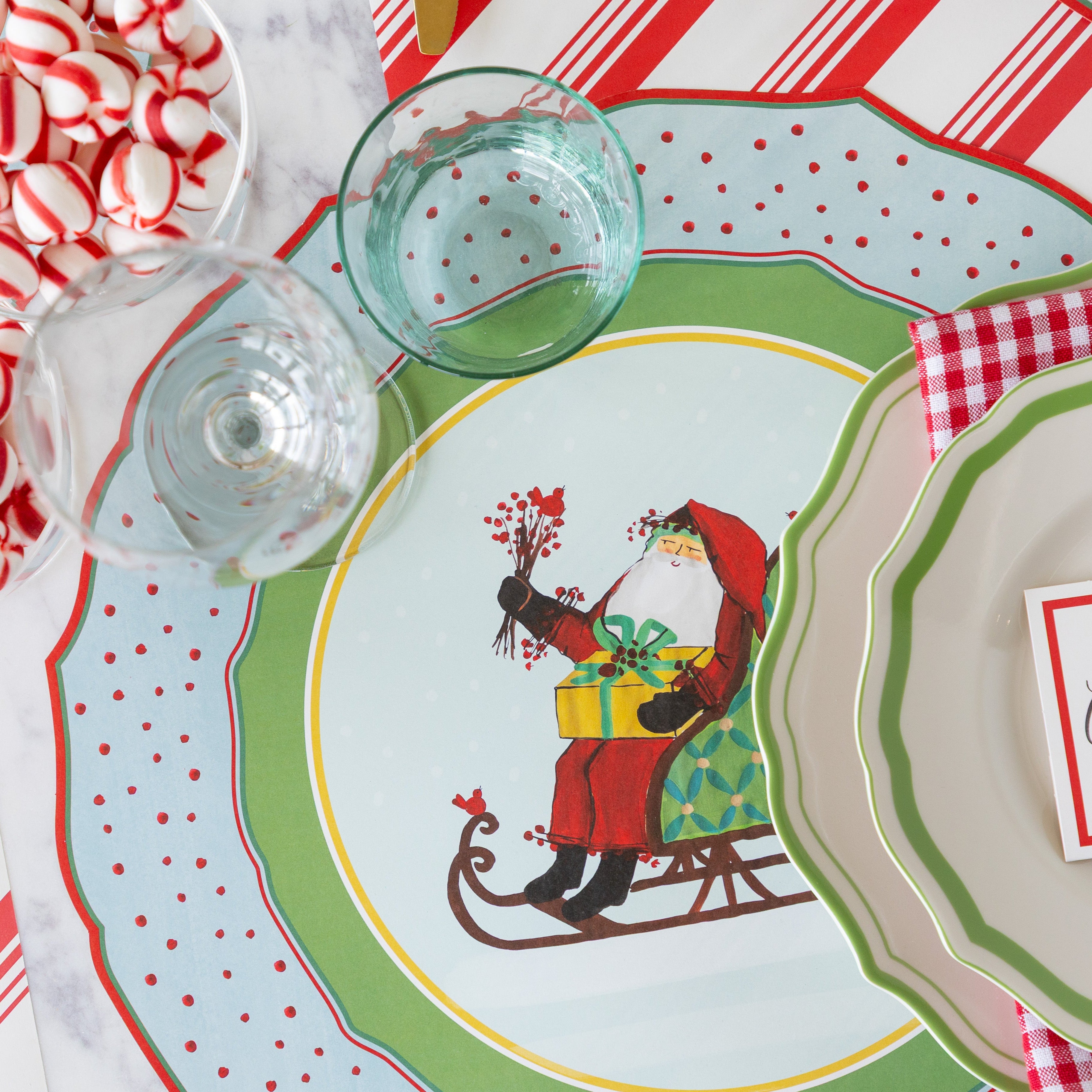 Die-cut Old St. Nick Sleigh Placemat – Hester & Cook