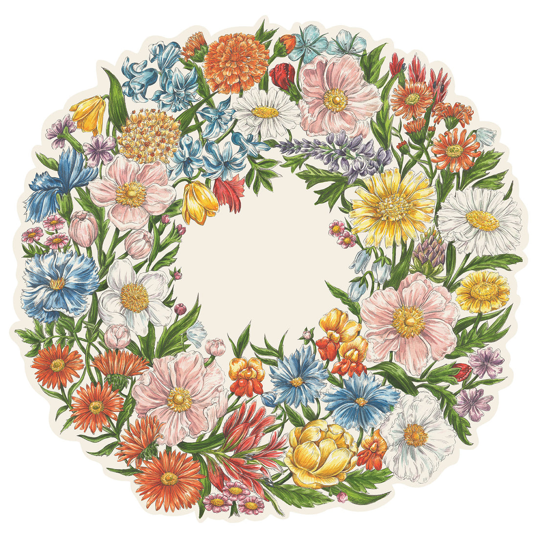 Die-cut Wildflower Wreath Placemat