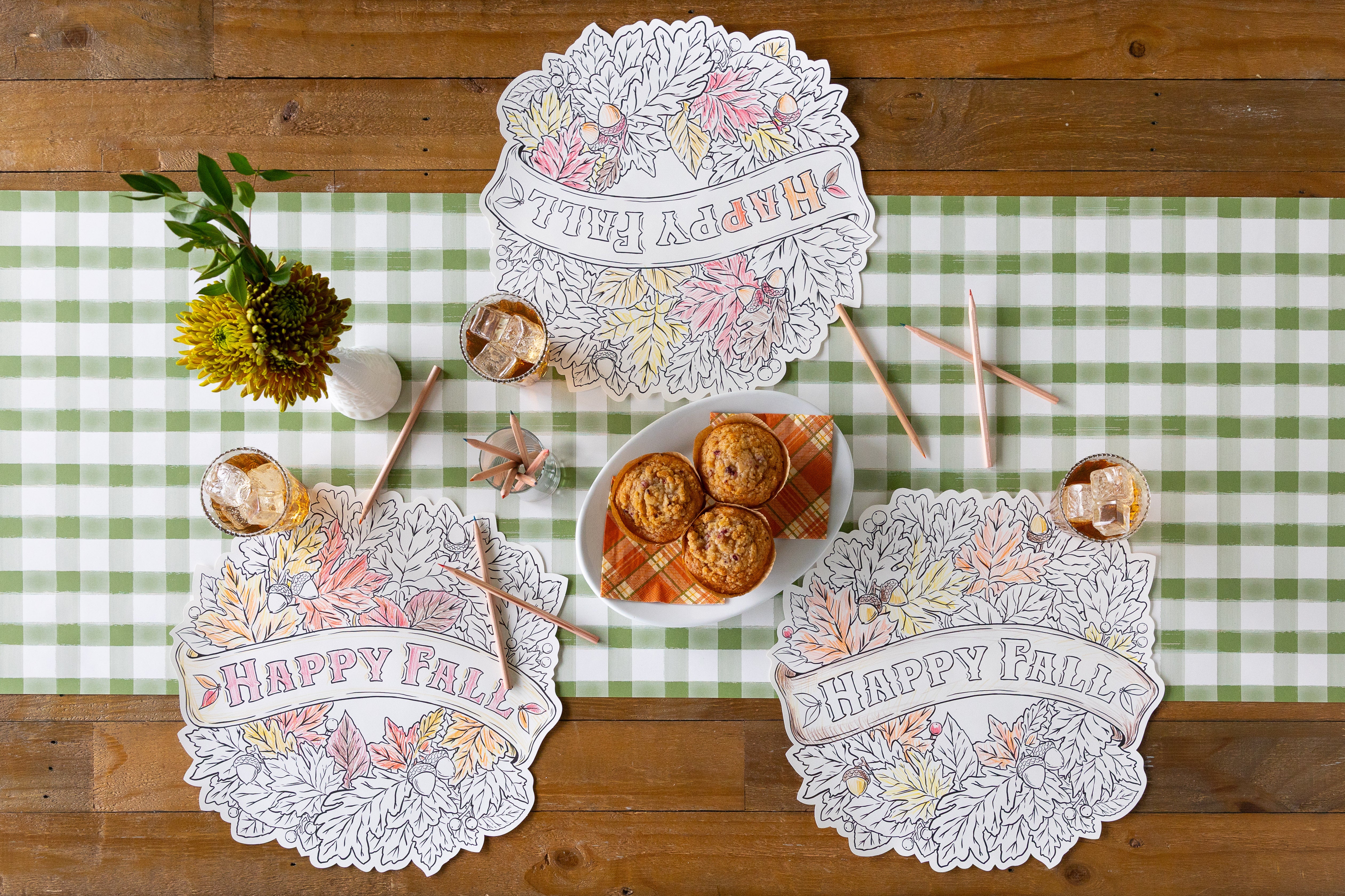 Die-cut Happy Fall Coloring Placemat – Hester & Cook