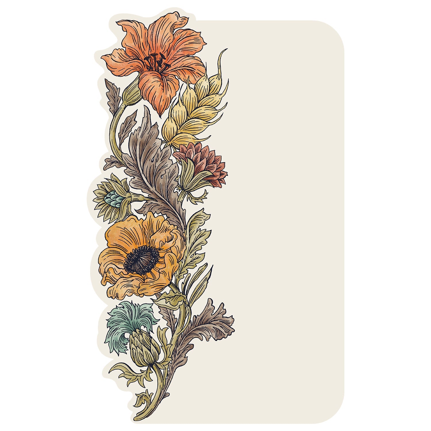 Autumn Acanthus Table Card