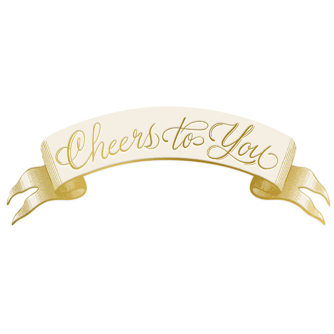 A gold banner table accent with &