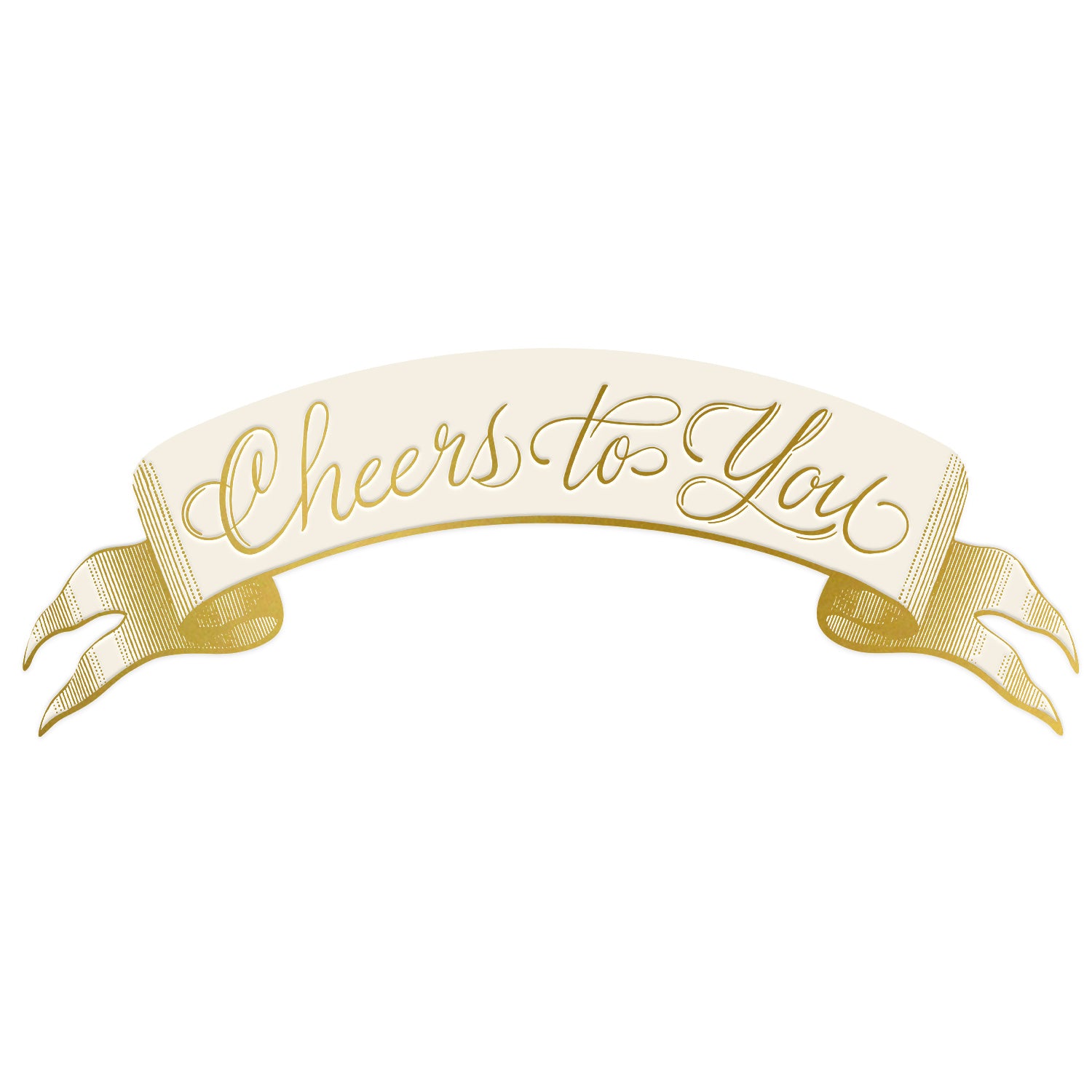 A gold banner table accent with &