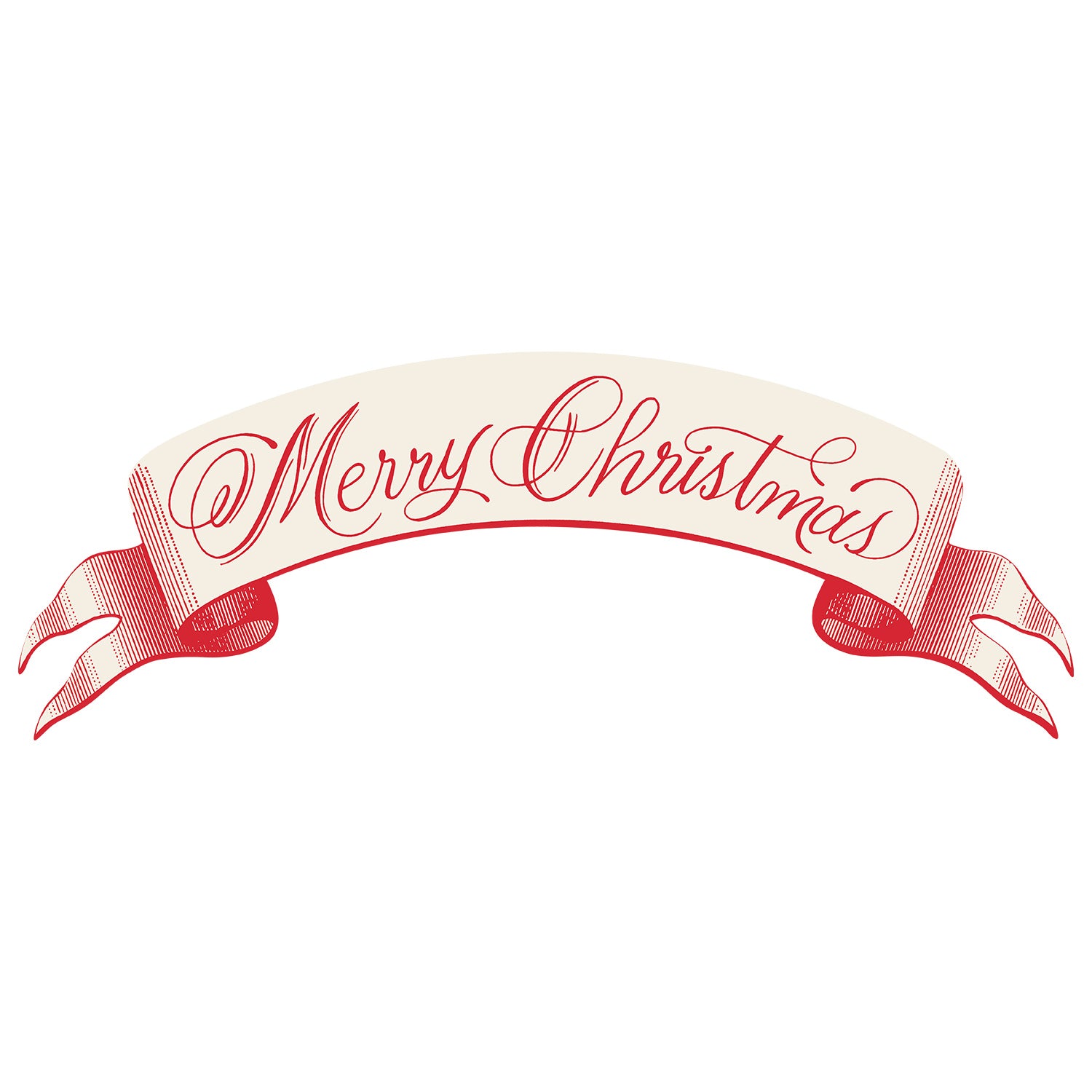 Decorative ribbon banner with &