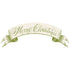 Moss Merry Christmas Banner Table Accent on a white background.