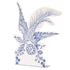 A Hester & Cook Blue Asiatic Pheasants Place Card on a white background.