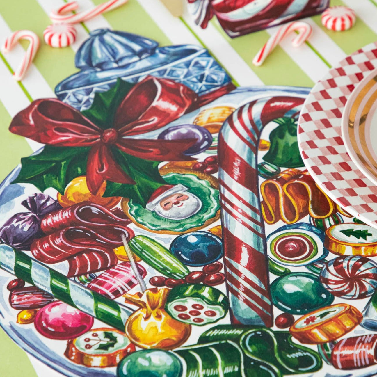 Close up of Die-cut Candy Jar Placemat