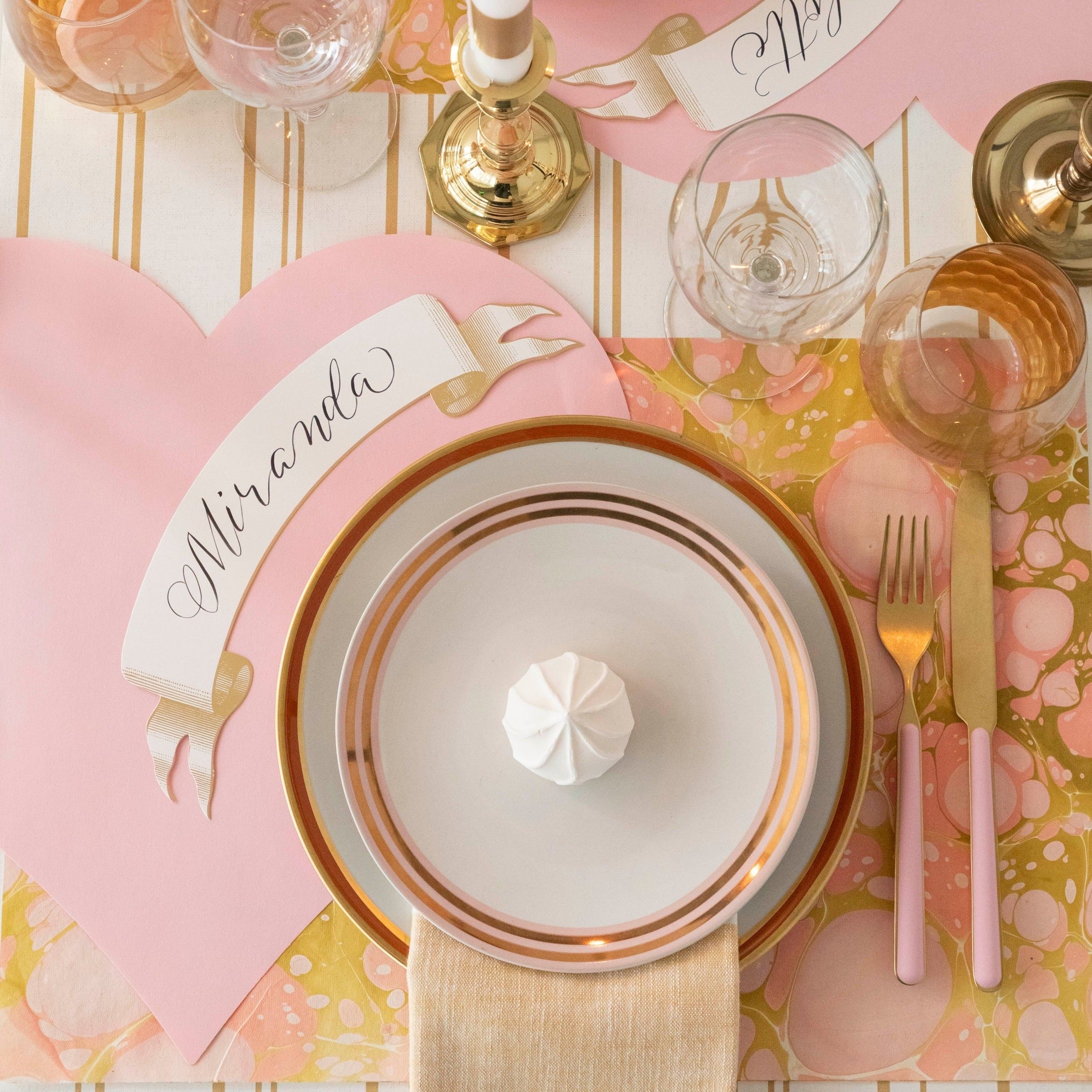 Die-cut Pink Heart Placemat – Hester & Cook