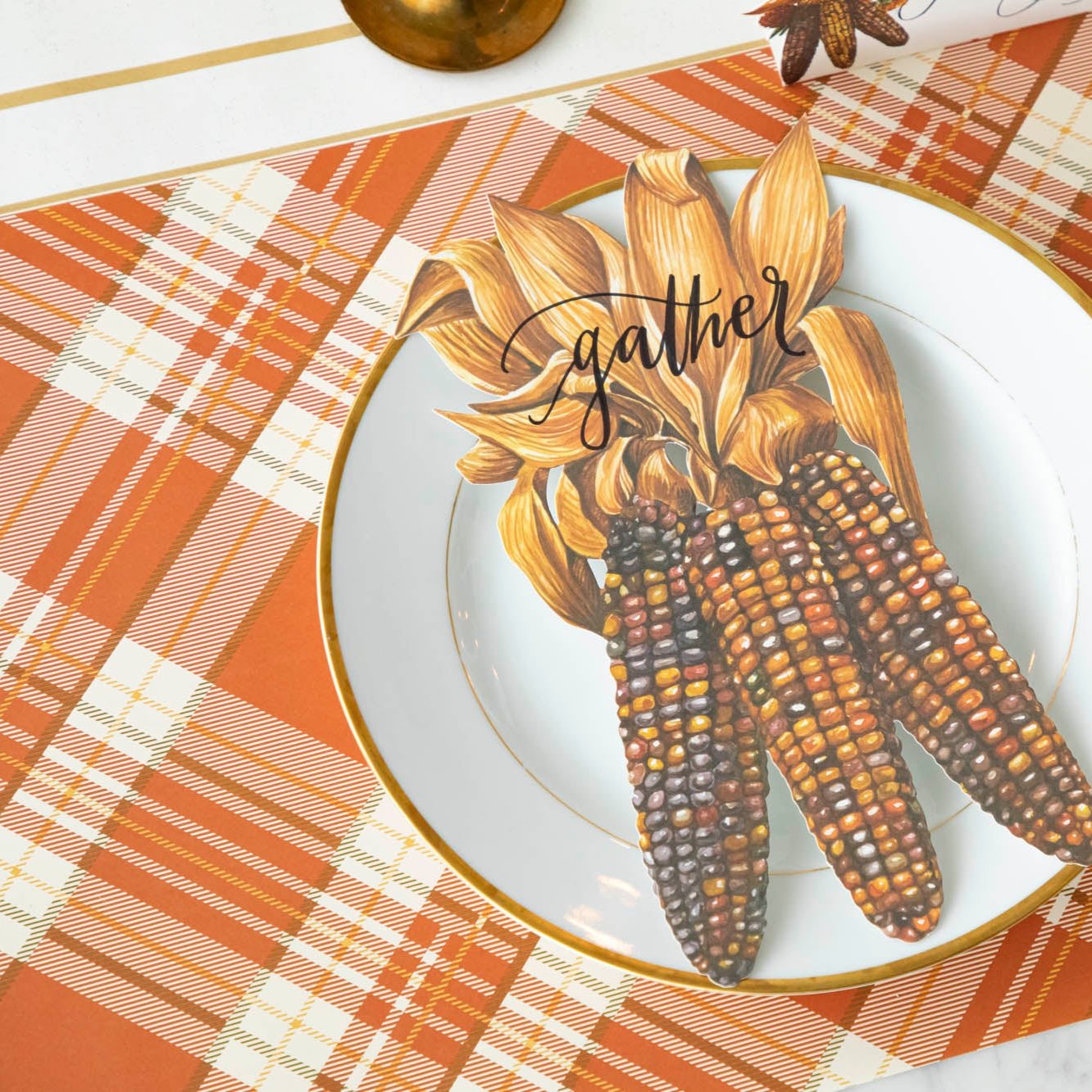 Orange Plaid Placemat