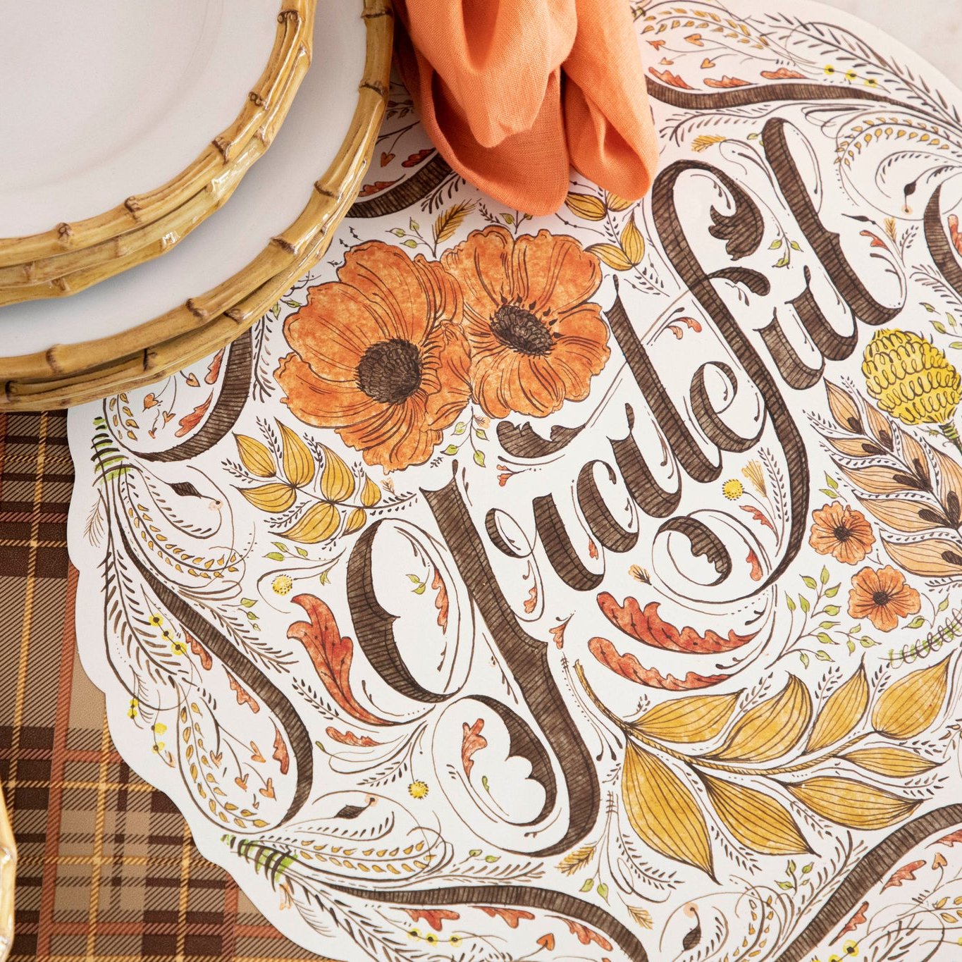 Die-cut Grateful Placemat