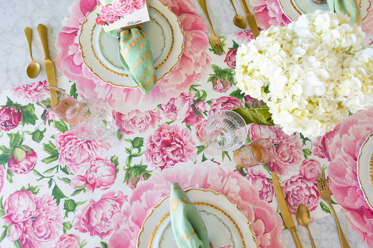 Peonies in Bloom Runner