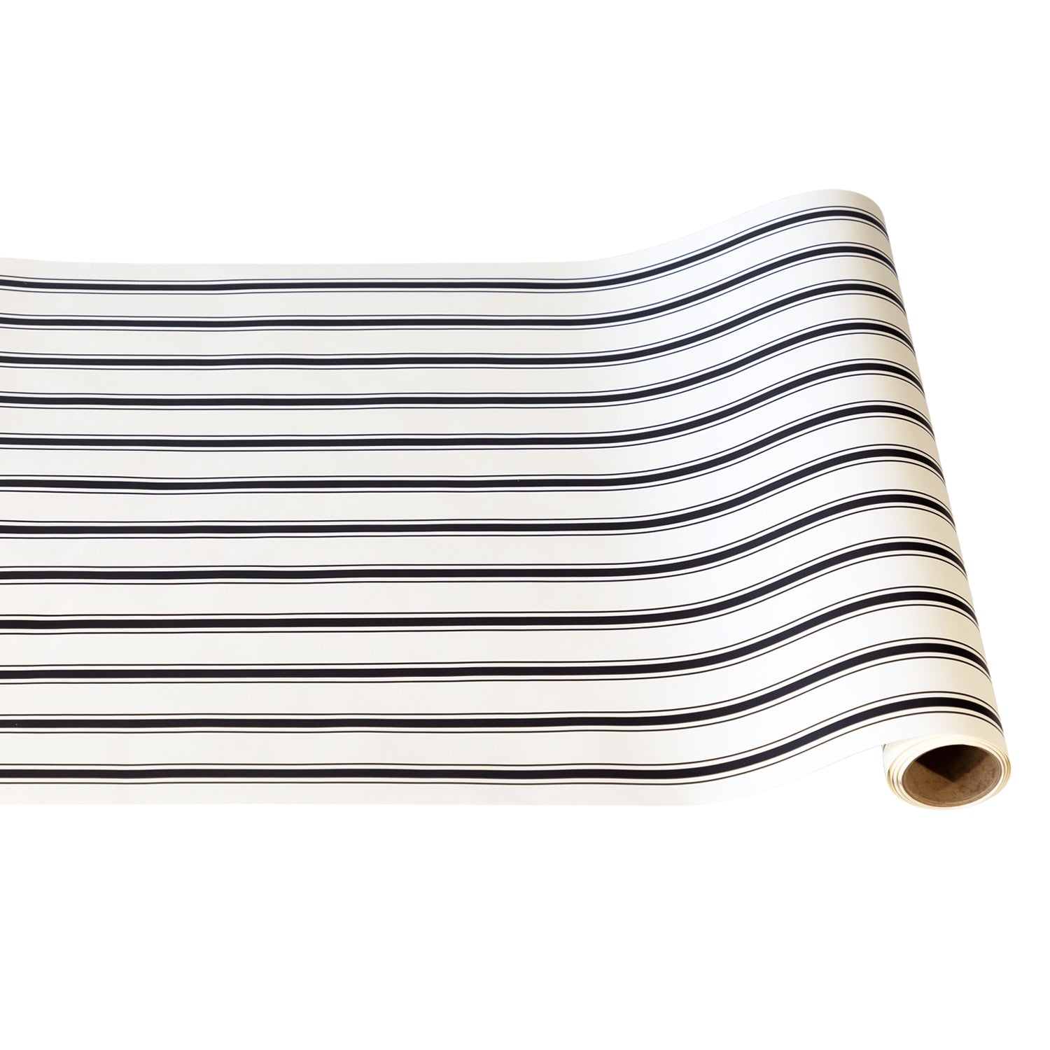 Black Linen Stripe Runner