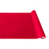 A roll of Red Flocked Runner rolled out on a white background.