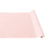 Roll of pink flocked runner on a white background.