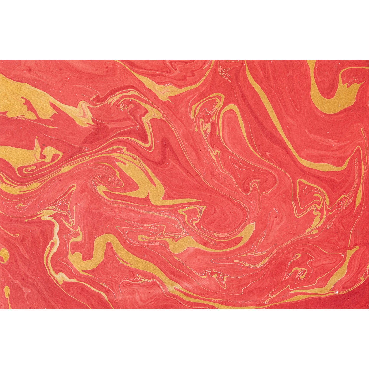 Red &amp; Gold Vein Marbled Placemat