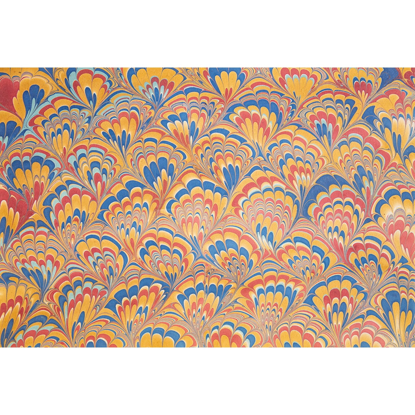 Red & Blue Peacock Marbled Placemat