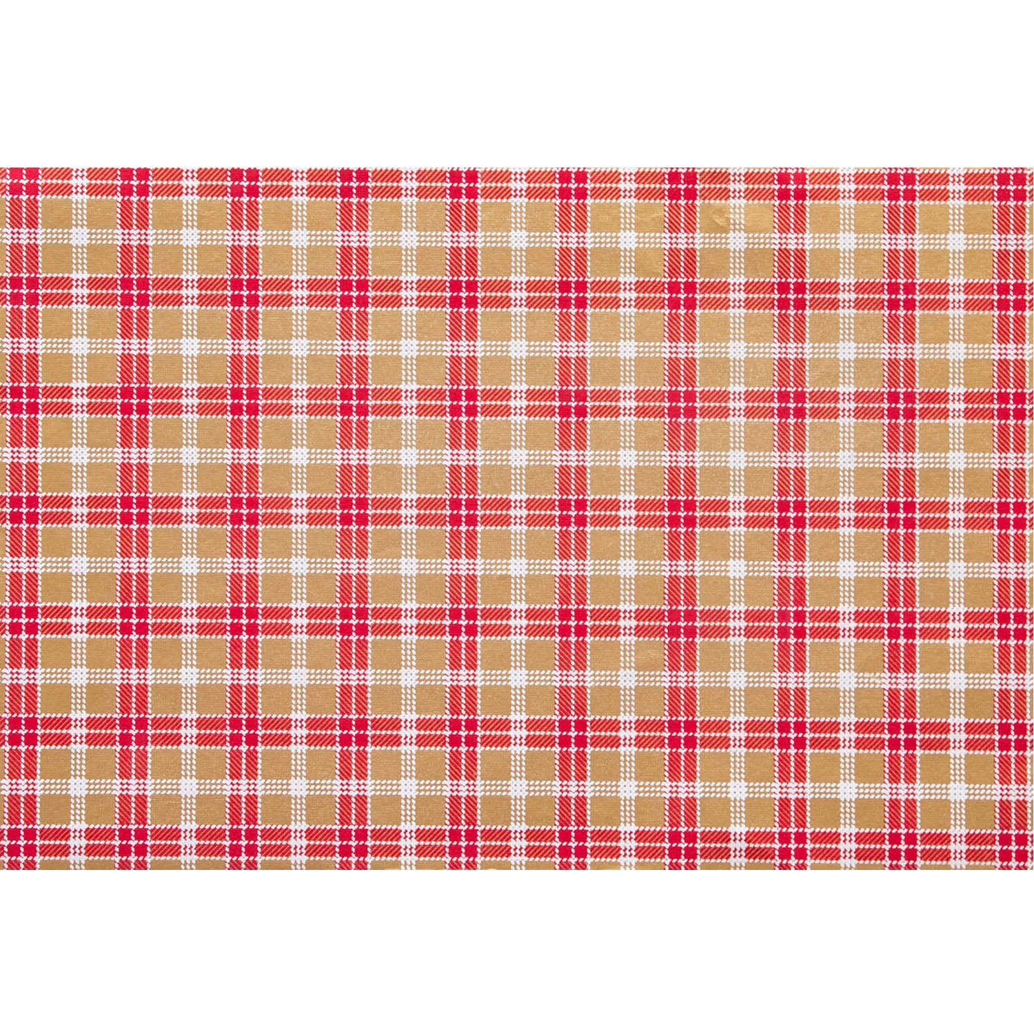 Red &amp; Gold Plaid Placemat