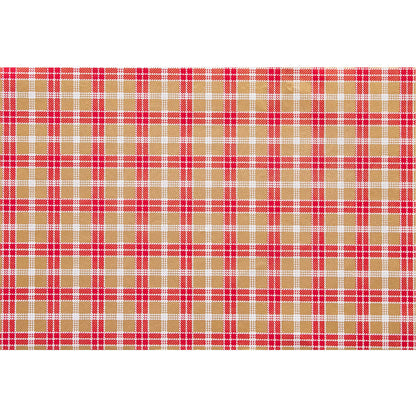 Red &amp; Gold Plaid Placemat