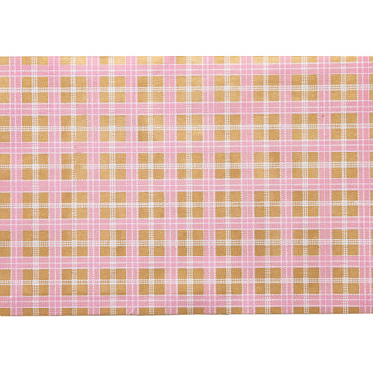 Pink &amp; Gold Plaid Placemat