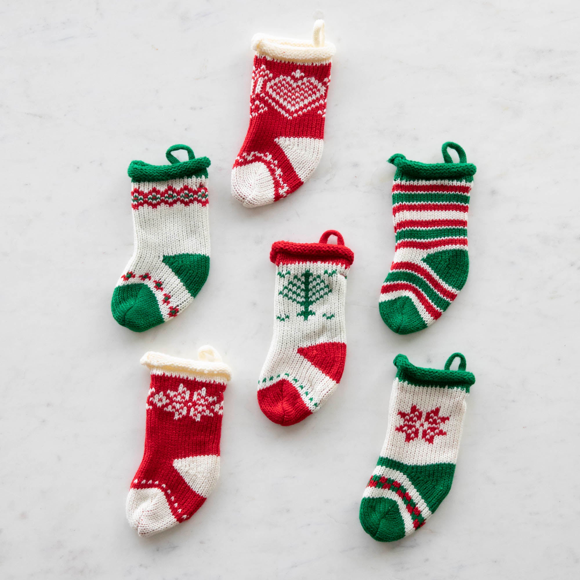 Mini 5'' Red and Green Knit Stocking – Hester & Cook