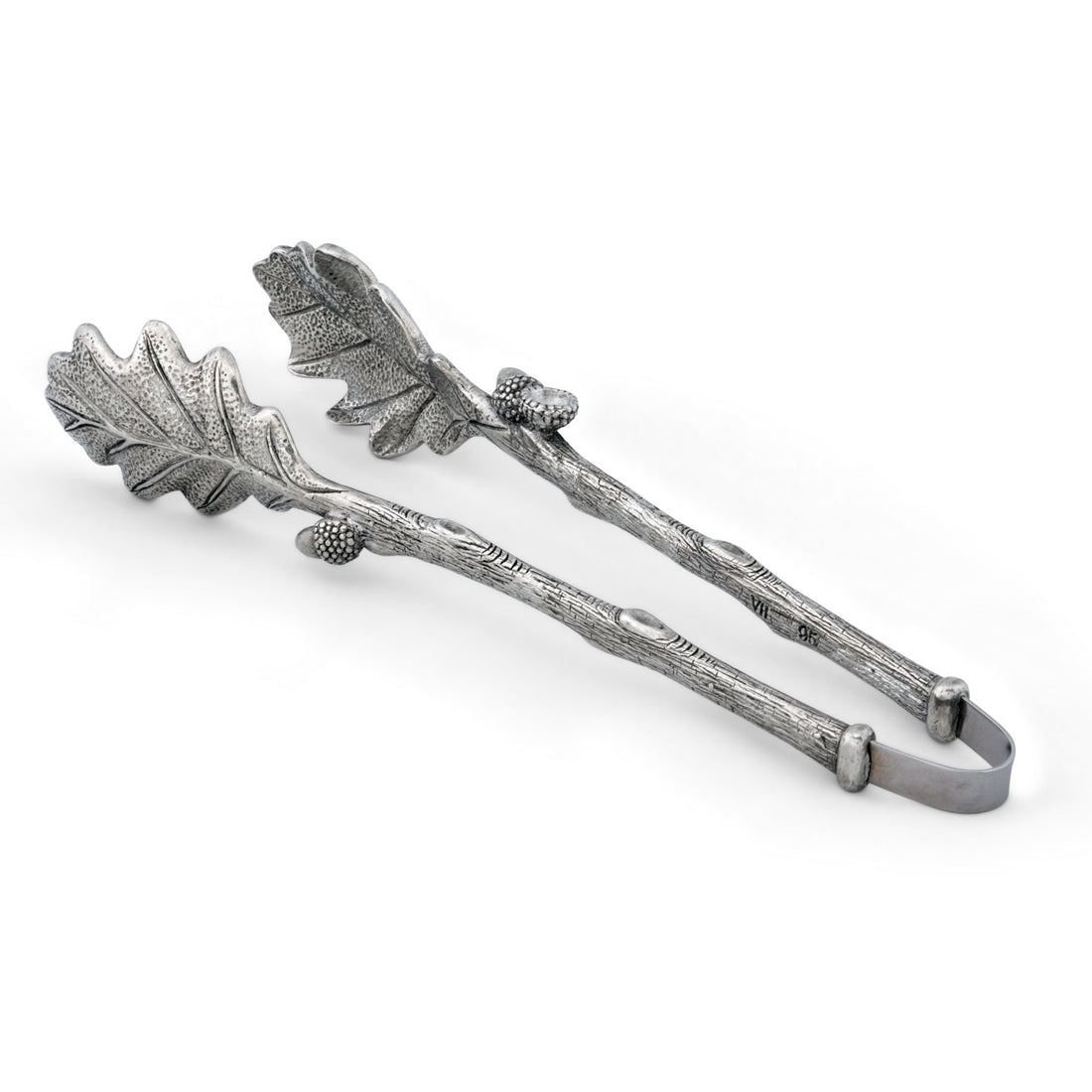 Pewter Oak Leaf Pattern Ice/Bread Tongs